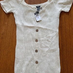 Brand new with tags, dress form fitting and above the knees